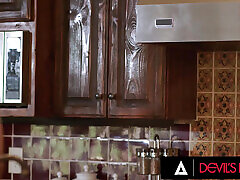 DEVILS FILM - Handyman Plumber Caught His Next Hot Customer Masturbating And Helped Her Out