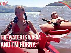 Ersties - American Babe Daphne Masturbates In the Middle Of a Lake & Squirts