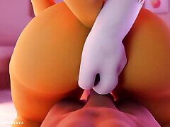Furry MILF Renamon Fucked Hard and Creampied -Compilation