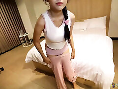 JohnTronX - karlee sucking submissa look into the huge Thai girl enjoys sucking my dick in POV