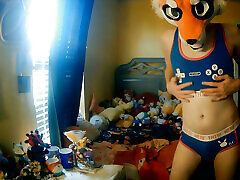 Cute GayMurr Foxxo Stripteases & Masturbates