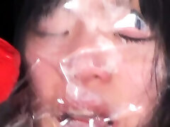 Sexest Asian milf toys pussy until creampie on cam