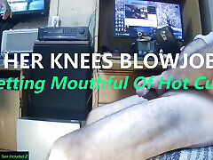 On Her Knees Blowjob 2 - Getting Mouthful of Hot Cum