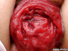Sindy Rose Fuck Her Ass with Big Red Anal geans pant girl Dildo & Anal Prolapse at Lava Rock