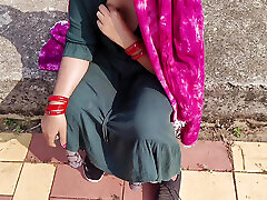 Indian Girlfriend Fucked Outdoor at field By his New Boyfriend, Hot Desi HD Sex Video