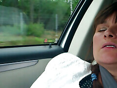 Soaked & Horny - I Finger Myself Hard While My Husband Drives!