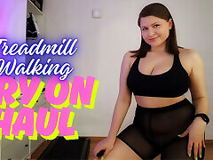 Trying on Sheer Shorts & Walking on Treadmill in Sneakers While Sharing My Fantasies About You