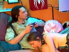 Blonde MILFs Cozy Garden Blowjob