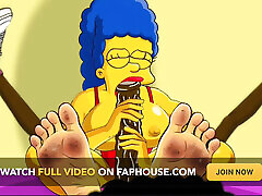 Wife Cheats on Her Husband with a Fitness Trainer. Cartoon. Simpsons Parody
