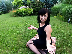 Pantyhosed in the Garden