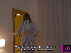 Stepmom and Stepsister Share Bed with Stepson - Will a Hotel Mix-Up Ignite a Taboo Threesome?!