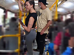 Slutty hot mom boyfrnds Gets Cumshot in the Bus