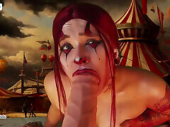 HARLEY QUEEN STRETCHED HER CHEEKS WITH A GIANT DILDO. NOW YOU KNOW WHERE SHE GOT THOSE SCARS.