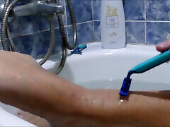 Shaving My anya angelic7 Legs & Masturbating Naked in the Bath