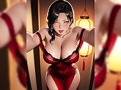 Red Dress Seductive Waifu