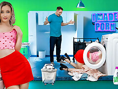 Stuck and Horny - Russian Roommate&039;s Washing Machine Rescue