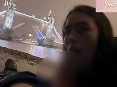 Blowjob on London bridge with egg sucking