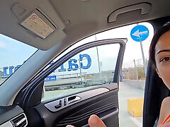 Horny Driver Fucks Me in the Supermarket Parking Lot