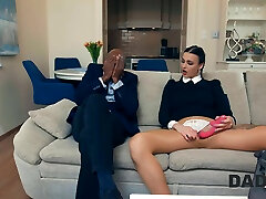 Lusty Busty Tall acrobat drills Hankers For BBC Of Her BFs Stepdad & Tempts the Old Man To Fuck Her