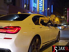 Lusty Sidra Sage Rides Hard BBC While In The Car