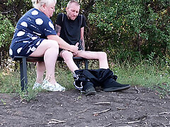 A neighbor in a sleeping moms on find mom park jerks off my dick until I cum