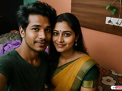 Indian Bangali Bhabhi New Couple Newly Merried Injoy Indoor Bed Romance By -Snapchat143