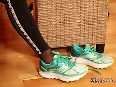 Nylon Feet After Sneakers Workout