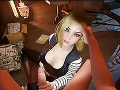 Android 18 from Dragonball hard fucked