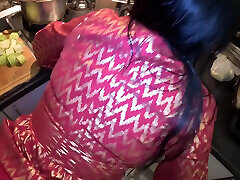 Red and Gold peragut sexxx Kitchen Play - Spanking, Blowjob, Doggy & Intense Orgasm 298