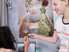 Lesbians Share Ice-cream and Dildo