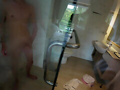 He Teases Me With His Big Cock While I&039;m In The Shower