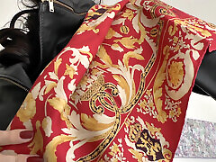 Beautiful Silk Headscarves alure jenson in bed Show, JOI, Lady Victoria Valente