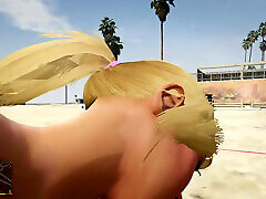 Sugar Daddy Trevor and Sugar Baby Tracey have sex in beach volleyball court