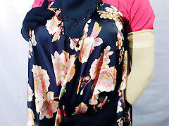 musulmano hijabi bella casalinga cazzo con il prossimo-con chiaro hindi audio
