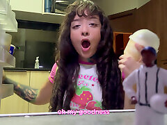 A hot japanese girl 093 17 Gets You in the Fridge at Dessert Time
