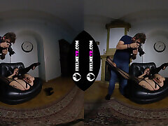 Paula Big Tits Babe Slapping Herself in Old House Vr180 Photo Session Backstage