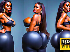 Massive Ebony awek spycam fuck buttock Twerk Compilation - Ai Generated