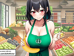 Spanish audio Anal JOI with fruits. The fruit seller has caught you and now wants to help you.