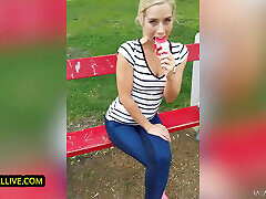 Nesty eats ass so well she gets two cumshots - raw & unedited - petite blonde loves rimming man ass