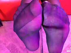 Fawning at men liking cum off woman Feet High Heel fart balls and Nylon Feet Into Your Face - 2