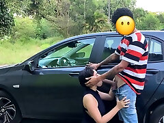 Latina with fat booty ravages in public, bruising her with
