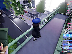 Cute Pervert Streamer Playing Secret Flasher Manaka Hentai Game Masturbation