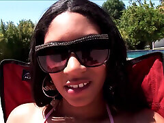 Hot Ebony Beauty in BBC Gangbang and Swallow