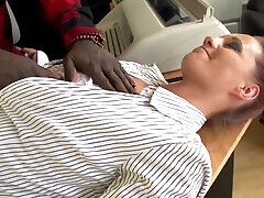 German black and white office sex