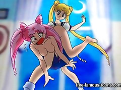 Young busty ebony sluts Chibi Moon hentai orgies