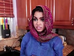 Brunette arab Ada is filled with cum