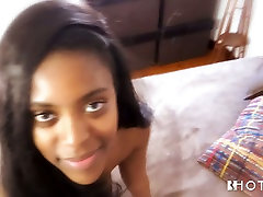 Beautiful African babe fucks mom acedently sex white dude in a doggy position