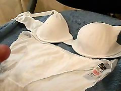 Cumming on size 14 white panties and aliona gangbang Bra