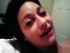 Hot girl says hello to the cam and has wild sex with her bf