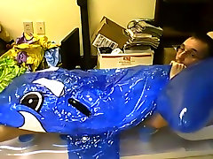 inflating clear shamu